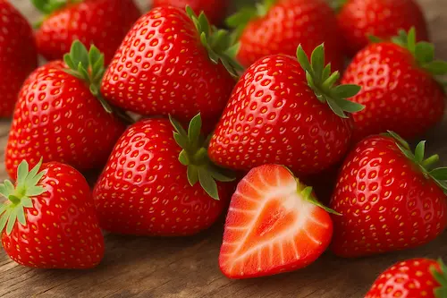 Полуниця у підвісному кошику